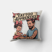 Tattoo Apprentice - Schattigee Cartoon vader en do Kussen (Achterkant)