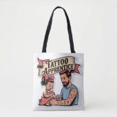 Tattoo Apprentice - Schattigee Cartoon vader en do Tote Bag (Voorkant)
