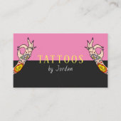 Tattoo Arm Retro  Artiest Shop Modern Funky Visitekaartje (Voorkant)