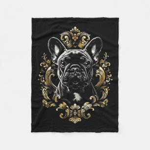 Tattoo Art Franse Bulldog Barokke Franse Bulldog Fleece Deken
