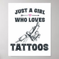 Tattoo Art Gifts Vriendin, gewoon een meisje dat h