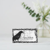 Tattoo Art Gothic Crow Black Thorn Vine-omhuld Visitekaartje (Staand voorkant)