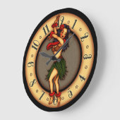 Tattoo Art Hula Dancer Grote Klok (Hoek)