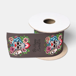 Tattoo Art Inspired Unisex Custom Message Satijnen Lint