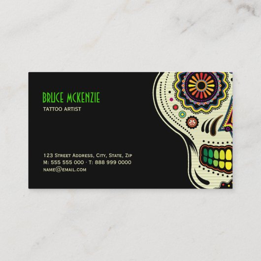 Tattoo Art Shop visitekaartje (Achterkant)