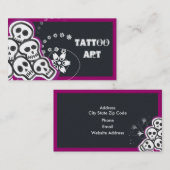 Tattoo Art Visitekaartjes - Skulls (Voorkant / Achterkant)