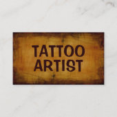 Tattoo Artiest Antiek Visitekaartje (Voorkant)
