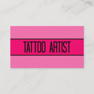 Tattoo Artiest Baby en Hot Pink Visitekaartje