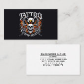 Tattoo Artiest Beroep Body Art Tat Shop Parlor Visitekaartje (Voorkant / Achterkant)