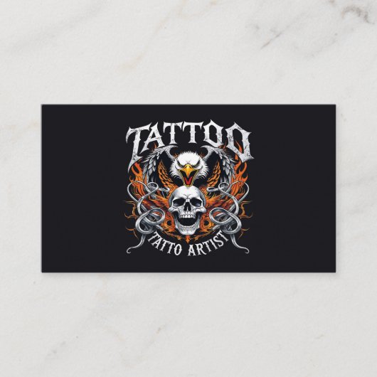 Tattoo Artiest Beroep Body Art Tat Shop Parlor Visitekaartje (Voorkant)