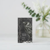 Tattoo Artiest Crow QR Code Business Visitekaartje (Staand voorkant)