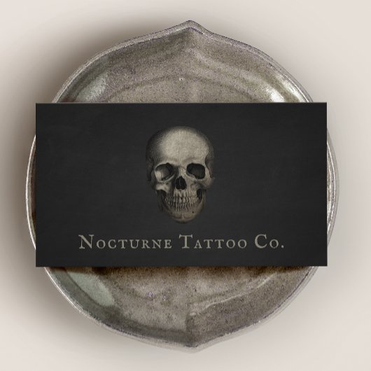 Tattoo Artiest Dark Skull Visitekaartje