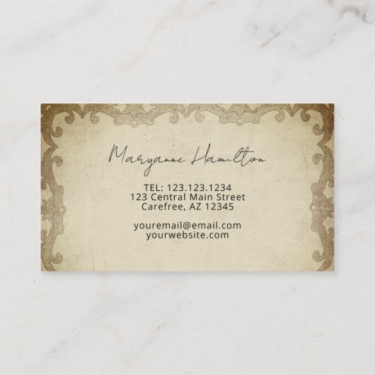 Tattoo artiest Distress Grunge Visitekaartje (Achterkant)