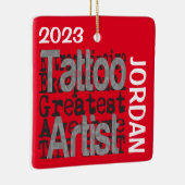 Tattoo artiest Extraordinaire CUSTOM Keramisch Ornament (Rechts)