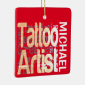 Tattoo artiest Extraordinaire CUSTOM Keramisch Ornament (Rechts)