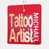 Tattoo artiest Extraordinaire CUSTOM Keramisch Ornament (Links)