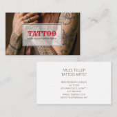 Tattoo Artiest  Foto Tytpografie Visitekaartje (Voorkant / Achterkant)