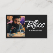 Tattoo Artiest Fototypografie Visitekaartje (Voorkant)