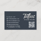 Tattoo Artiest Fototypografie Visitekaartje (Achterkant)