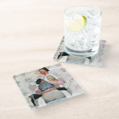 Tattoo artiest glazen onderzetter (Schuin)