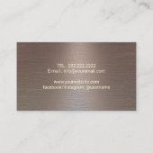 Tattoo artiest  Gold Oriental Metallic Visitekaartje (Achterkant)