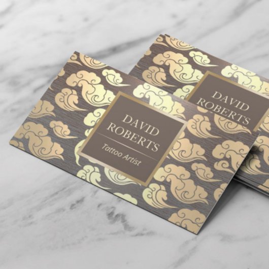 Tattoo artiest  Gold Oriental Metallic Visitekaartje