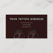 Tattoo Artiest Gothic Bourgondië Dark Academia Sku Visitekaartje (Achterkant)