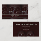 Tattoo Artiest Gothic Bourgondië Dark Academia Sku Visitekaartje (Voorkant / Achterkant)