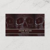 Tattoo Artiest Gothic Bourgondië Dark Academia Sku Visitekaartje (Voorkant)