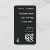 Tattoo Artiest Gothic Schedel Initiaal Logo Foto Z Visitekaartje (Achterkant)