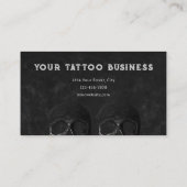 Tattoo Artiest Gothic Zwart Donker Academia Schede Visitekaartje (Achterkant)