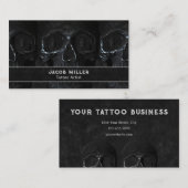 Tattoo Artiest Gothic Zwart Donker Academia Schede Visitekaartje (Voorkant / Achterkant)