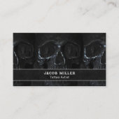 Tattoo Artiest Gothic Zwart Donker Academia Schede Visitekaartje (Voorkant)