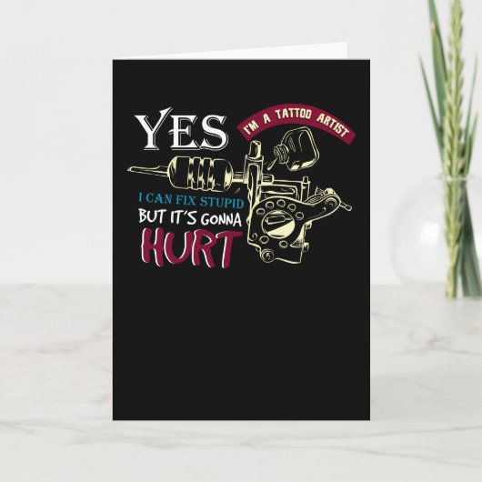 Tattoo artiest kaart (Voorkant)