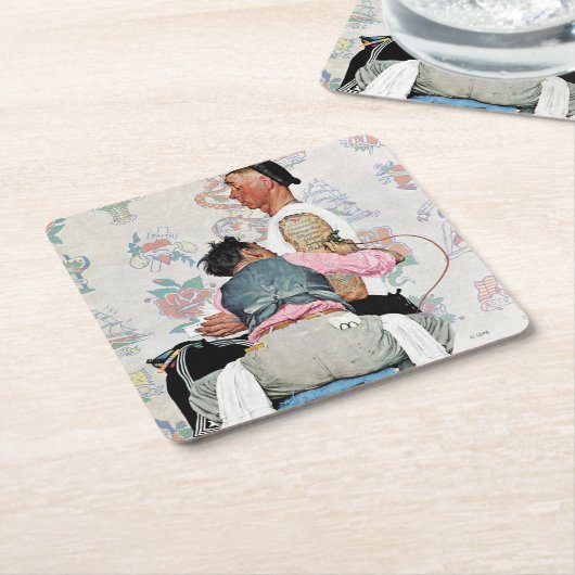 Tattoo artiest kartonnen onderzetters (Schuin)