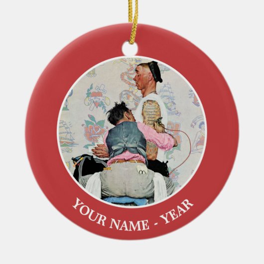 Tattoo artiest keramisch ornament (Voorkant)