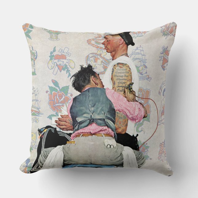 Tattoo artiest kussen (Voorkant)