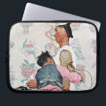 Tattoo artiest laptop sleeve<br><div class="desc">Artiest: Norman Rockwell | Naam tatoeëertransformator op de arm van de zeeman</div>