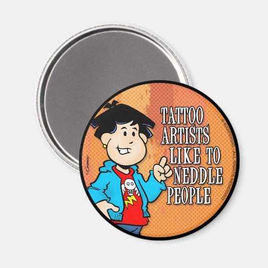 Tattoo artiest magneet (Voorkant / Achterkant)