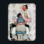 Tattoo artiest magneet<br><div class="desc">Artiest: Norman Rockwell | Naam tatoeëertransformator op de arm van de zeeman</div>