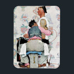 Tattoo artiest magneet<br><div class="desc">Artiest: Norman Rockwell | Naam tatoeëertransformator op de arm van de zeeman</div>