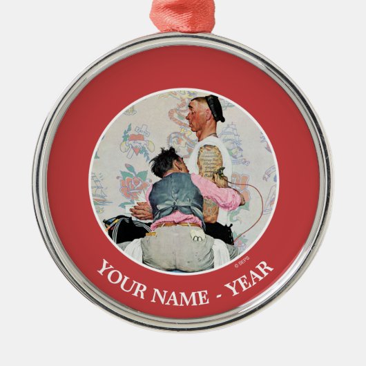 Tattoo artiest metalen ornament (Voorkant)