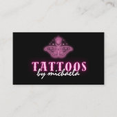 Tattoo Artiest Neon Mystical Celestial Moth Visitekaartje (Voorkant)