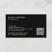 Tattoo Artiest Neon Mystical Celestial Moth Visitekaartje (Achterkant)