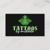 Tattoo Artiest Neon Mystical Celestial Moth Visitekaartje (Voorkant)