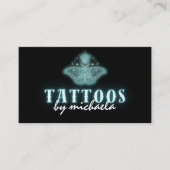 Tattoo Artiest Neon Mystical Celestial Moth Visitekaartje (Voorkant)