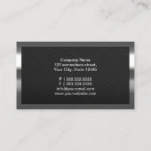 Tattoo artiest Professional zwarte koolstofvezel Visitekaartje (Achterkant)