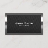Tattoo artiest Professional zwarte koolstofvezel Visitekaartje (Voorkant)
