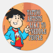 Tattoo artiest ronde sticker (Voorkant)