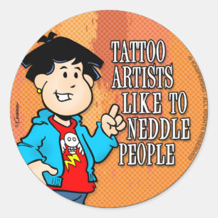 Tattoo artiest ronde sticker
